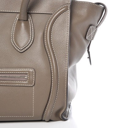 Celine Drummed Calfskin Mini Luggage Souris 15 of 18