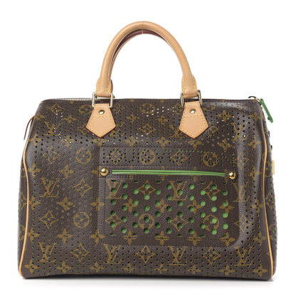 Louis Vuitton Monogram Perforated Speedy 30 Green 1 of 9