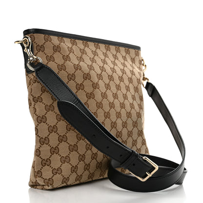 Gucci GG Monogram Web Flat Messenger Bag Black 2 of 11