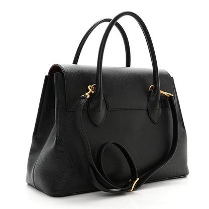 Mulberry Small Classic Grain Calfskin Large Seaton Black 3 of 9