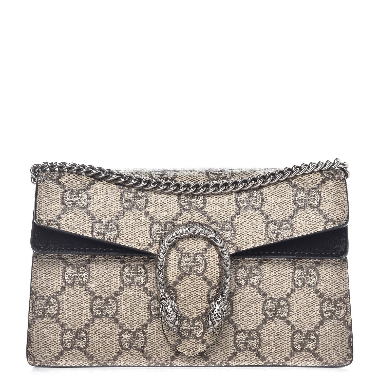 Gucci GG Supreme Monogram Super Mini Dionysus Shoulder Bag Black 1 of 8