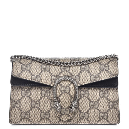 Gucci GG Supreme Monogram Super Mini Dionysus Shoulder Bag Black 1 of 8