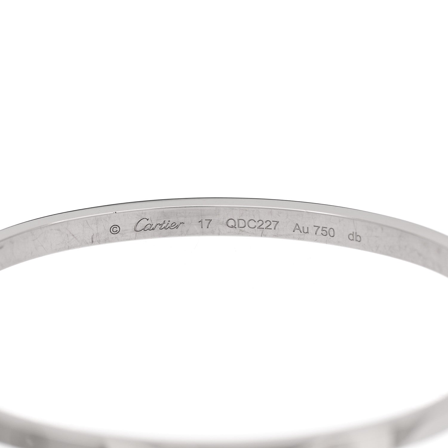 Cartier 18K White Gold Small LOVE Bracelet 17 4 of 5