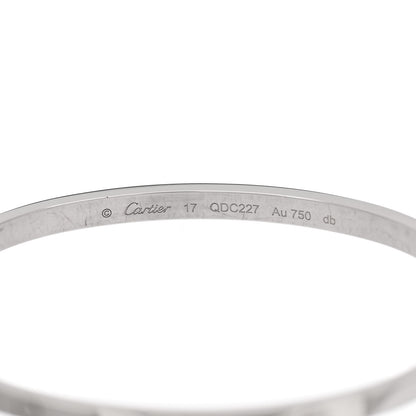 Cartier 18K White Gold Small LOVE Bracelet 17 4 of 5