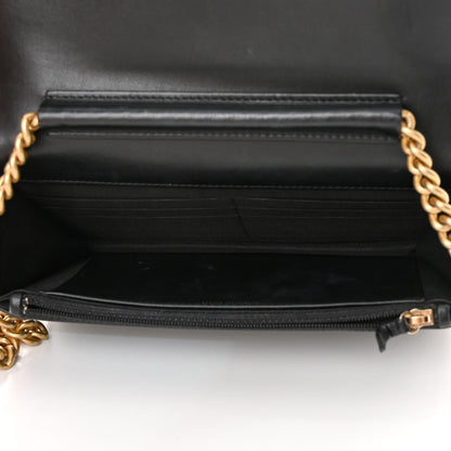 Chanel Caviar Quilted Boy Wallet On Chain WOC Black 5 of 14