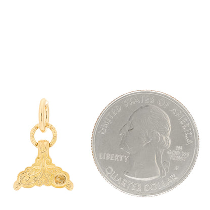 Gucci 18K Yellow Gold Whale Tail Charm 2 of 3