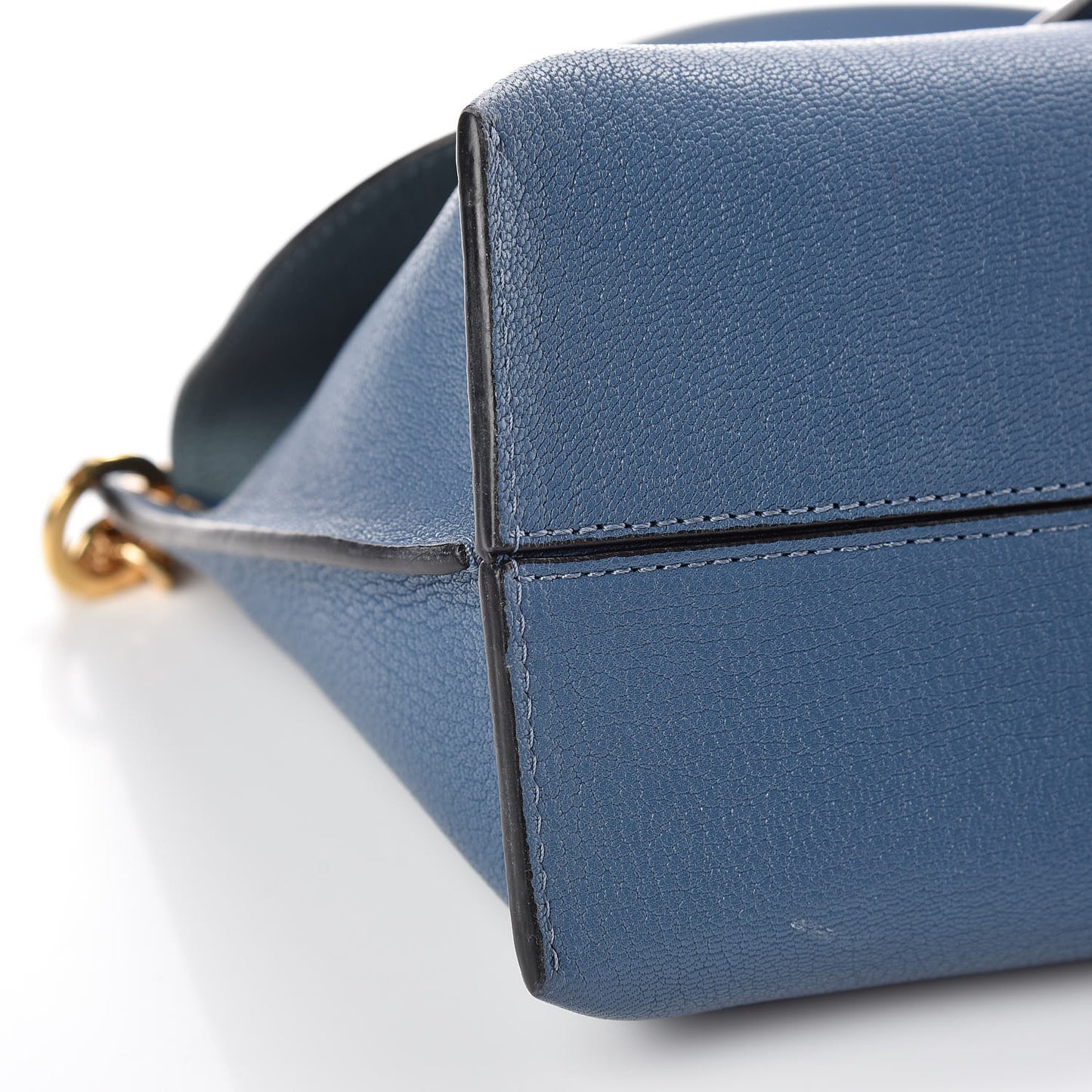 Goatskin Avenue Shoulder Bag Steel Blue