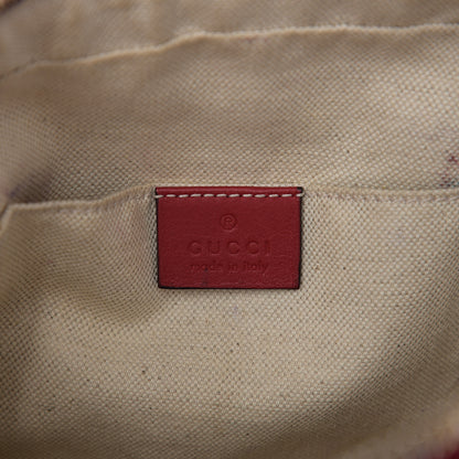 Gucci Monogram GG Supreme Web Small Webby Bee Shoulder Red 5 of 13