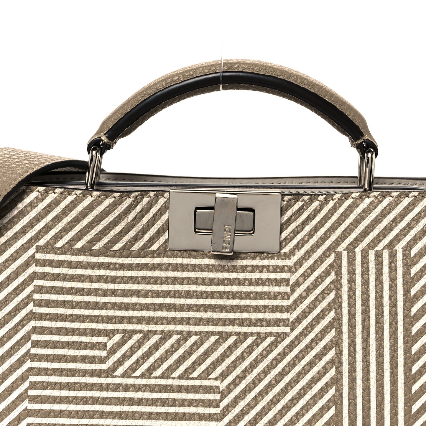 Cuoio Romano Striped Macro FF Bicolor Mini Peekaboo I SEE U Satchel Ghianda