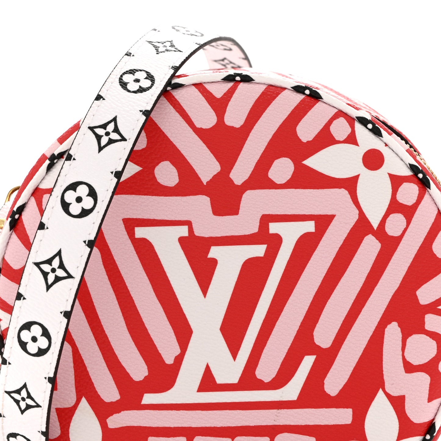 Monogram Giant Crafty Boite Chapeau Souple PM Rouge Rose Creme