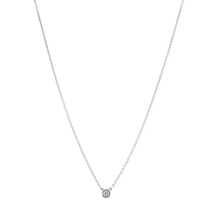 Tiffany Sterling Silver Diamond .07ct Elsa Peretti Diamonds by the Yard Pendant Necklace 1 of 6