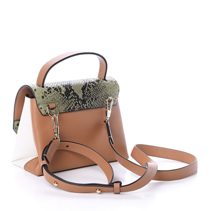3.1 Phillip Lim 3.1 Python Embossed Smooth Calfskin Mini Alix Top Handle Satchel Green Multicolor 2 of 7