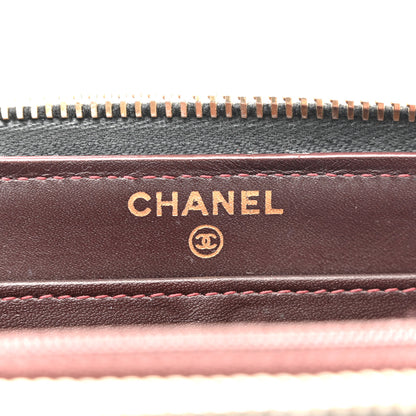 Chanel Caviar Quilted Large Gusset Zip Around Wallet Navy 6 of 12