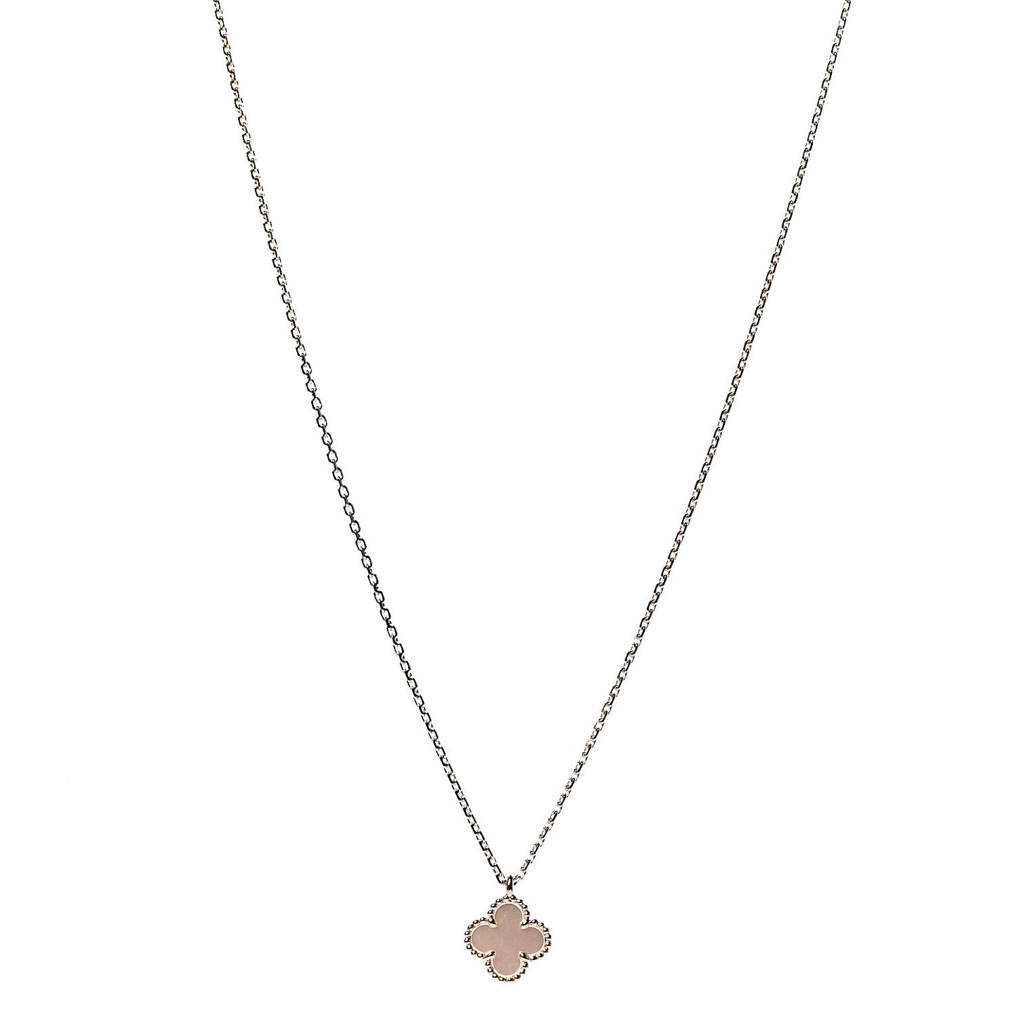 18K Yellow Gold Mother of Pearl Sweet Alhambra Pendant Necklace