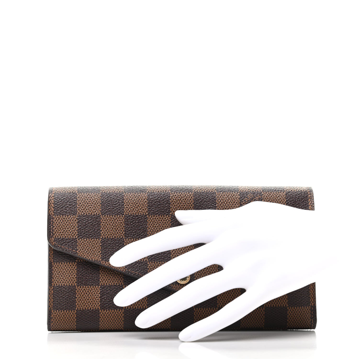 Louis Vuitton Damier Ebene Sarah Wallet NM 2 of 9