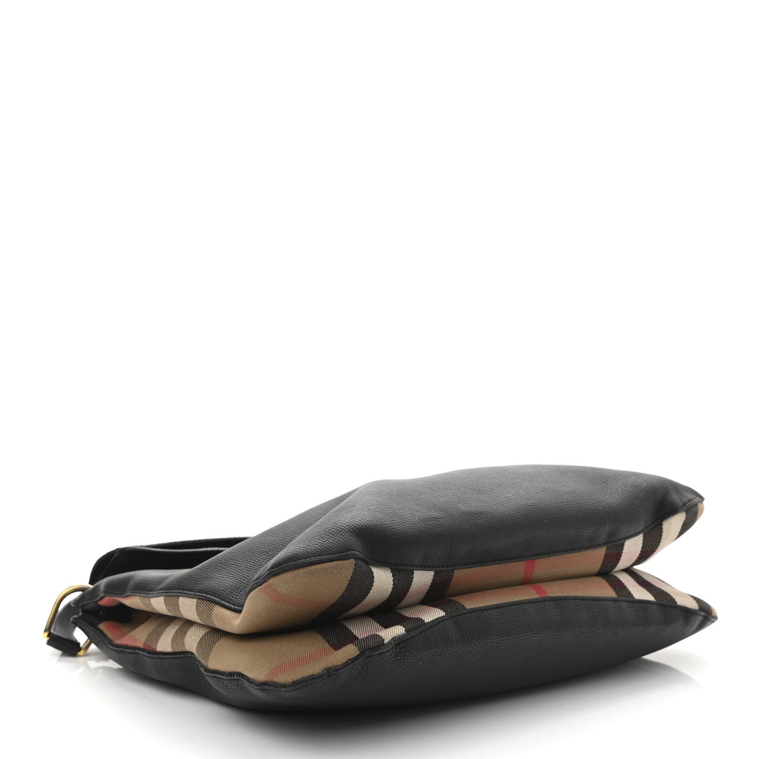 Burberry Derby Calfskin House Check Cornwall Hobo Black 4 of 14