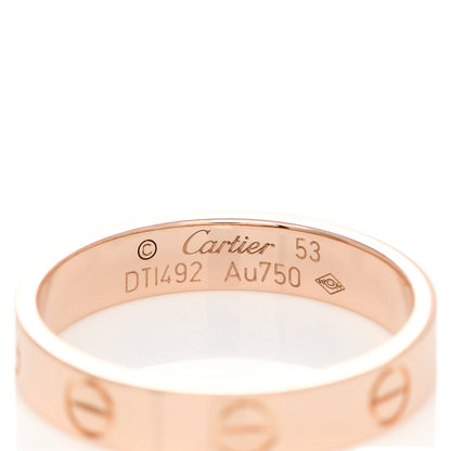 Cartier 18K Pink Gold 3.5mm LOVE Wedding Band Ring 53 6.5 4 of 4