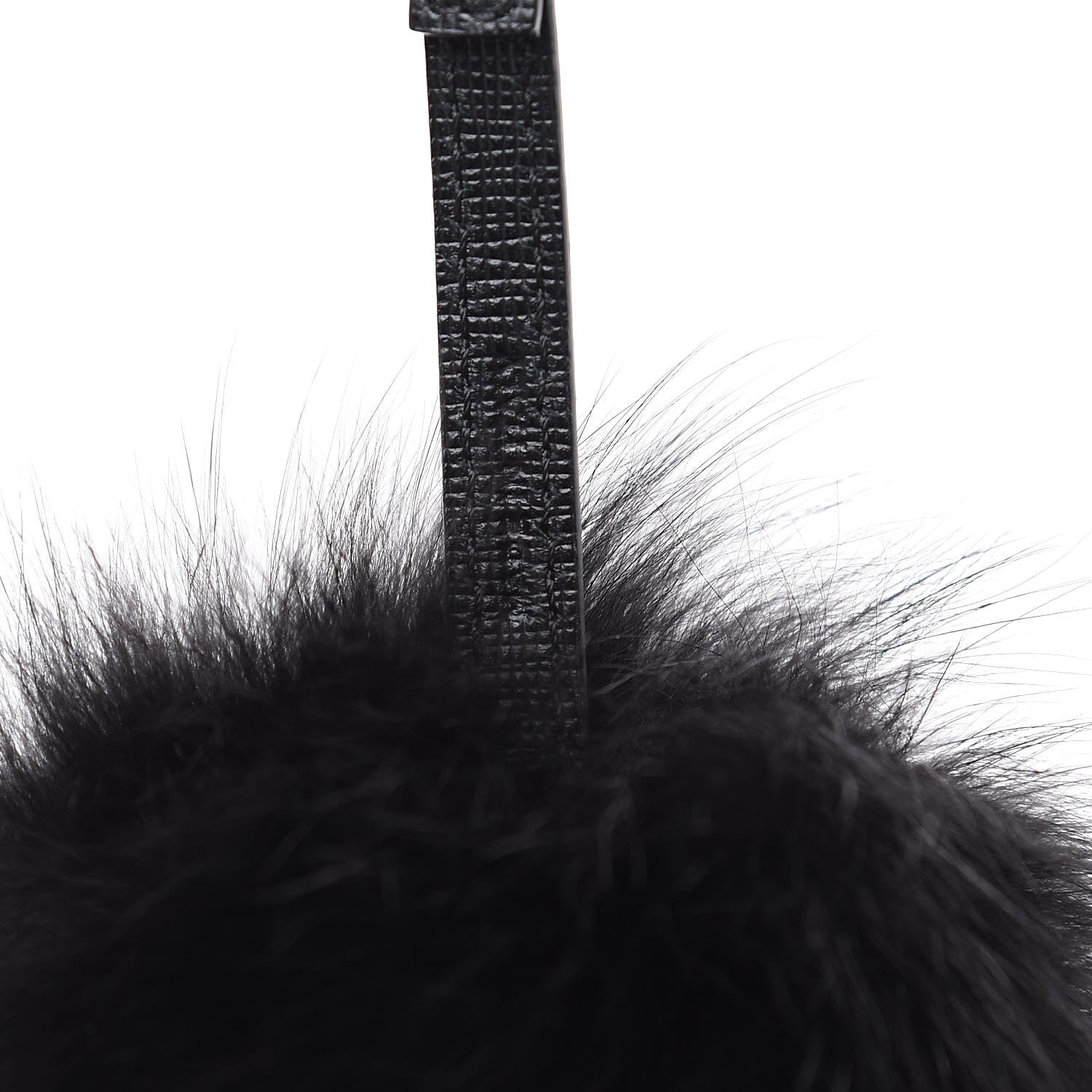 Fendi Fox Fur Pom Pom Bag Charm Black 3 of 4