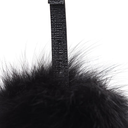 Fendi Fox Fur Pom Pom Bag Charm Black 3 of 4
