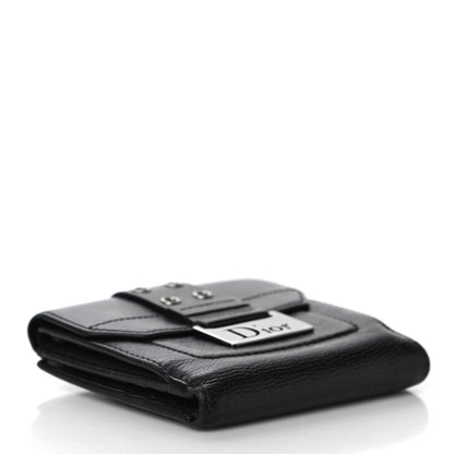 Christian Dior Calfskin Street Chic Compact Flap Wallet Black 4 of 12
