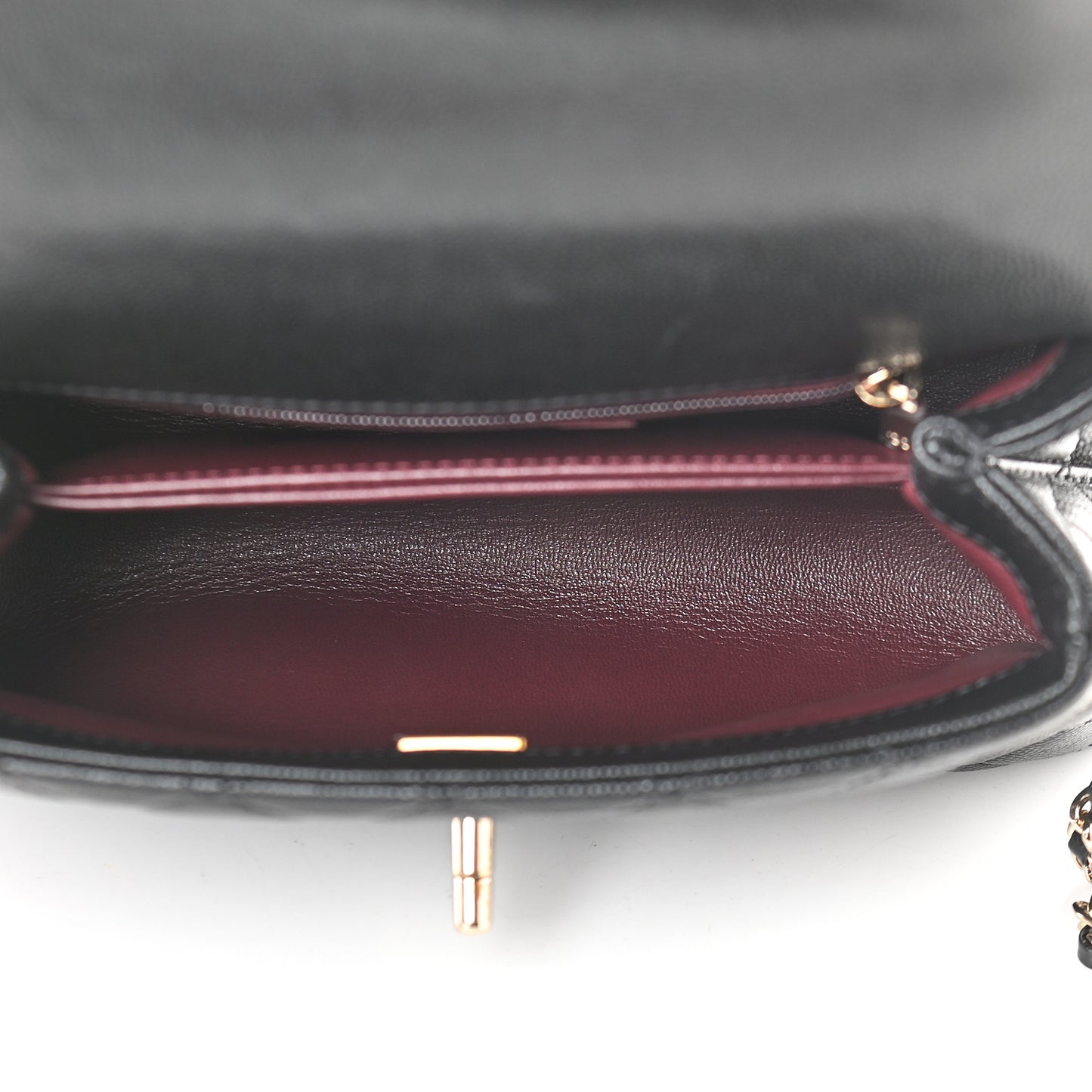 Caviar Quilted Mini Coco Handle Flap Black