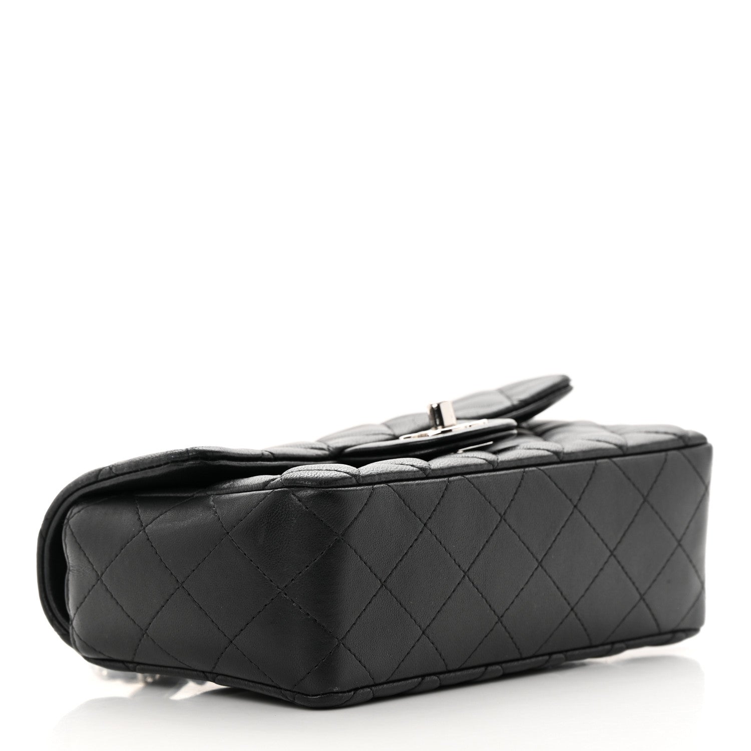 Chanel Lambskin Quilted Mini Rectangular Flap Black 4 of 13