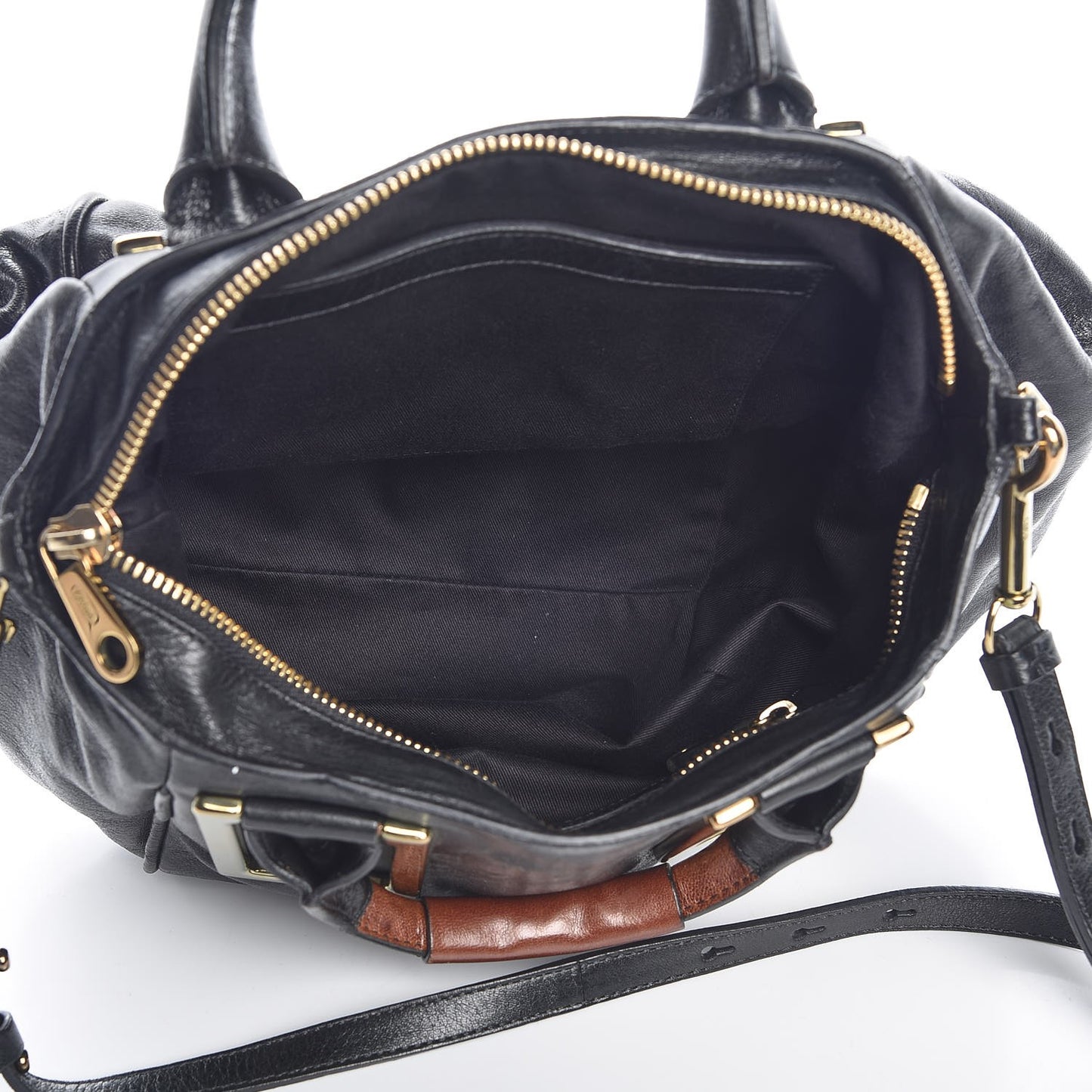 Tumbled Lambskin Medium Ethel Satchel Black