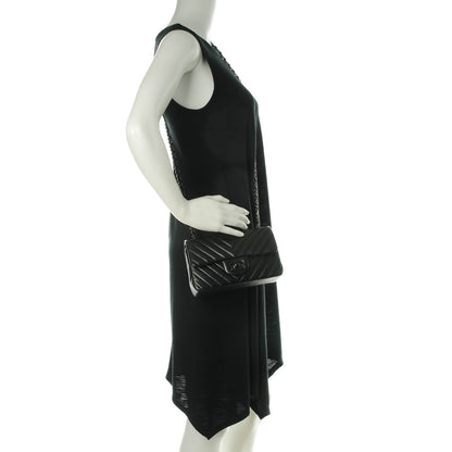 Chanel Lambskin Chevron Quilted Mini Rectangular Flap So Black 2 of 8