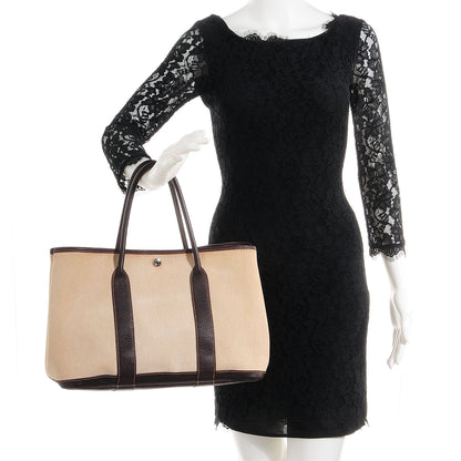 Hermes Toile Buffle Gala Garden Party 36 MM Marron Fonce 2 of 10