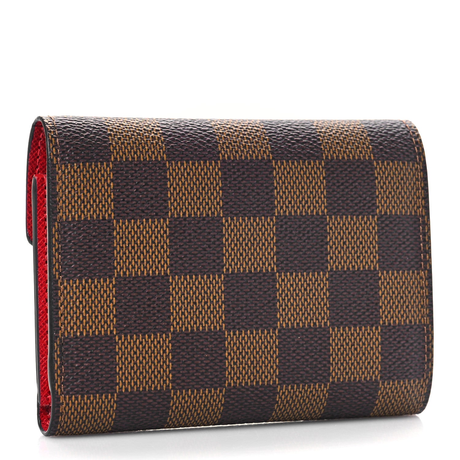 Louis Vuitton Damier Ebene Victorine Wallet Red 3 of 9