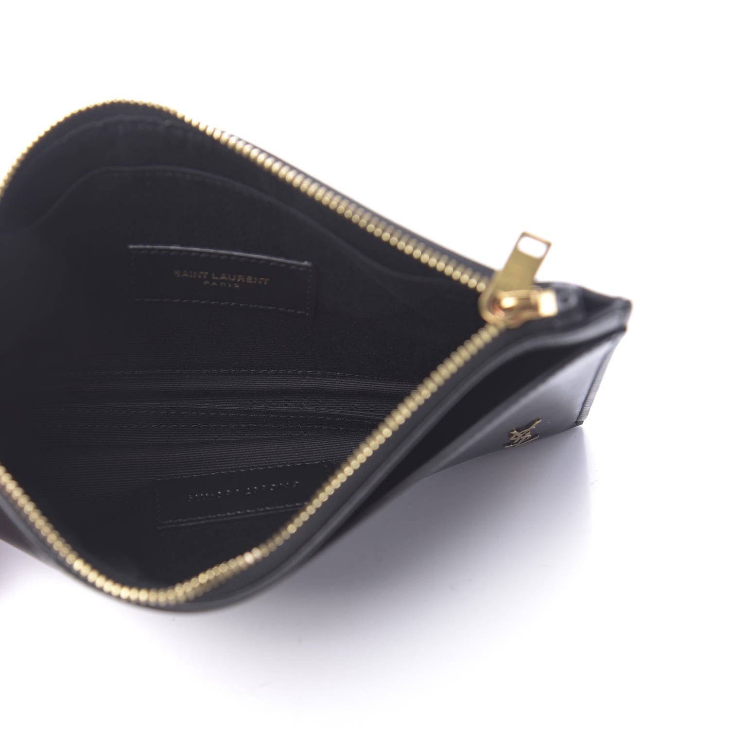 Saint Laurent Smooth Calfskin Monogram Bill Pouch Black 5 of 8