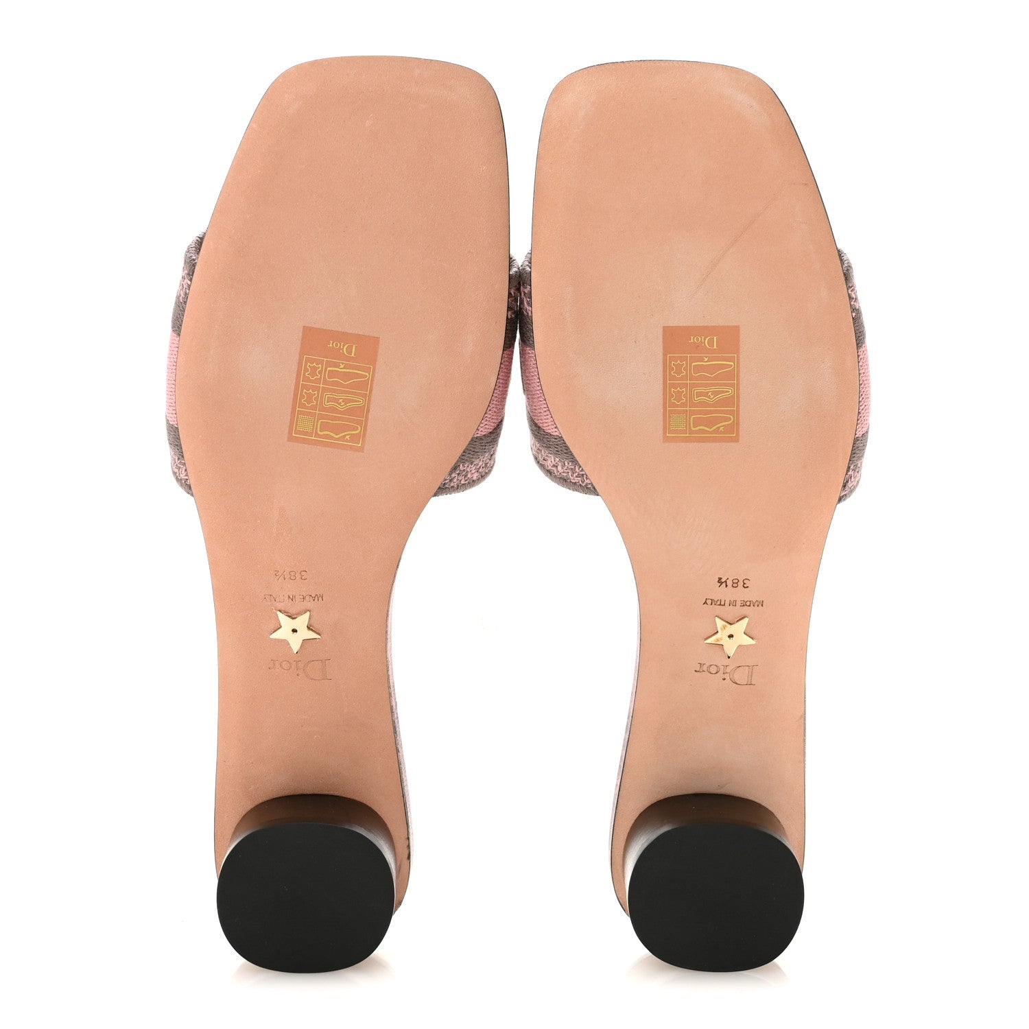 Christian Dior Canvas Toile De Jouy Embroidered Dway 35mm Slide Sandals 38.5 Quartz Grey 6 of 10