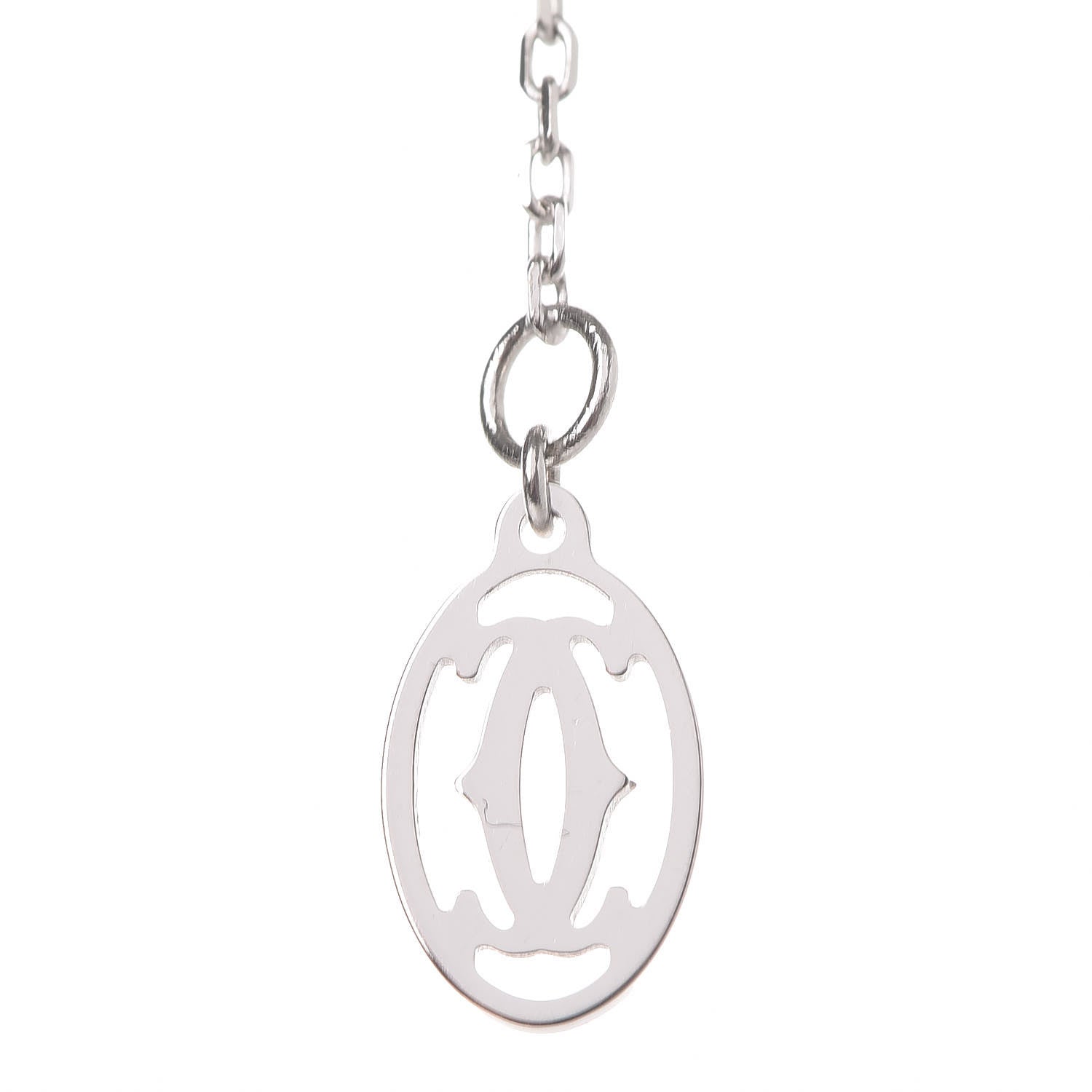 Cartier 18K White Gold Diamond D'Amour Heart Pendant Necklace 5 of 7