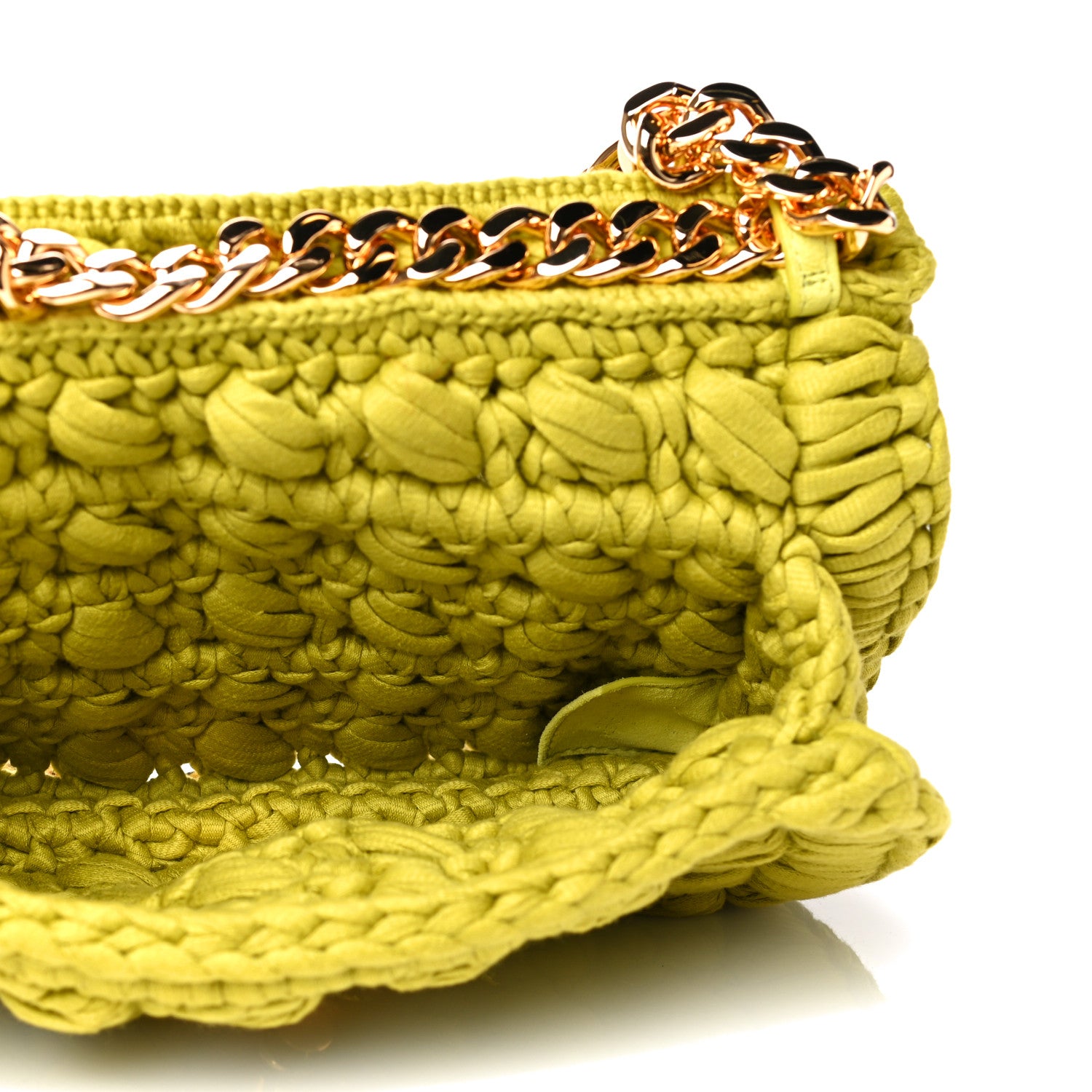 Bottega Veneta Jersey Crochet Shoulder Bag Kiwi 5 of 9