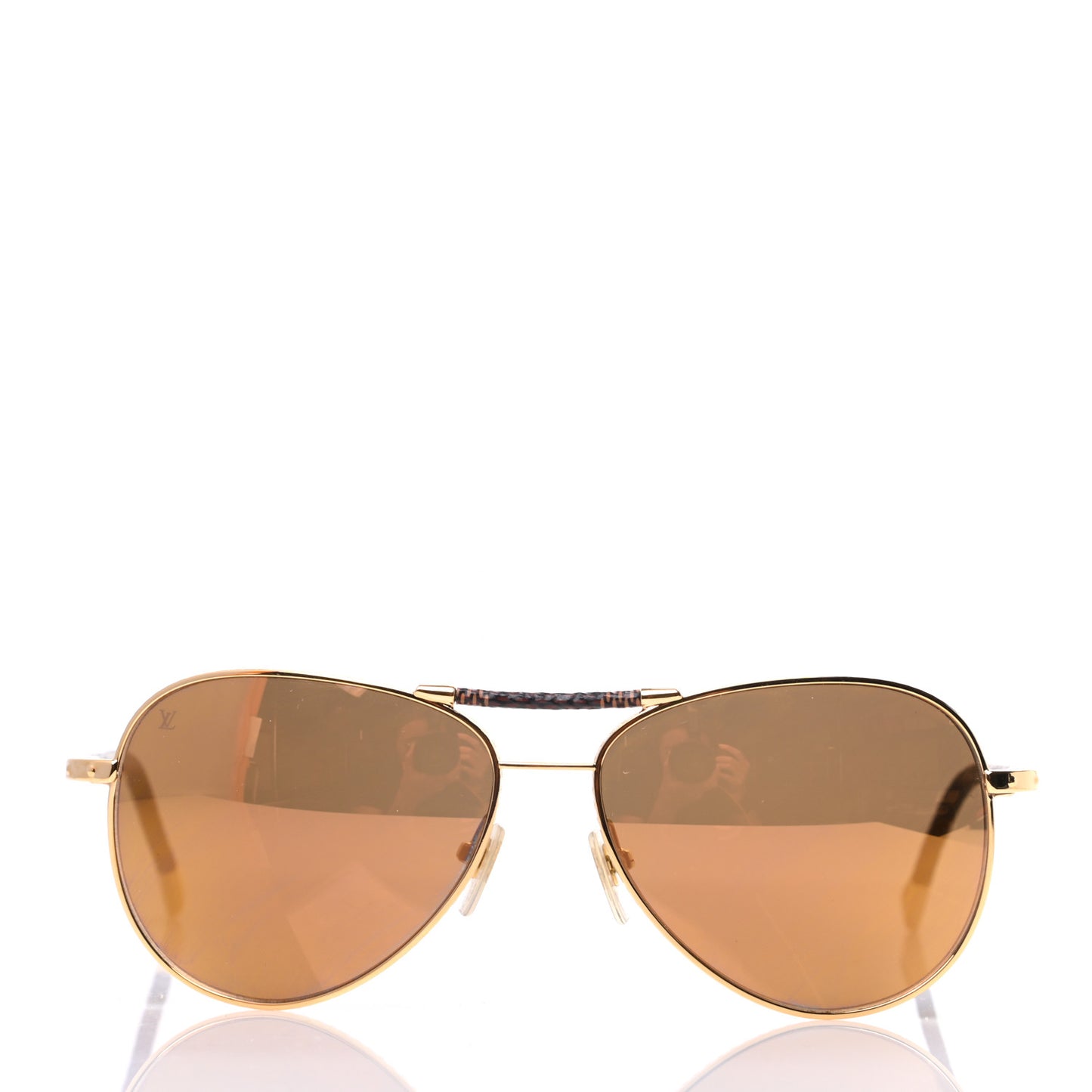Damier Ebene Conspiration Pilote Aviator Sunglasses Z0790U Gold