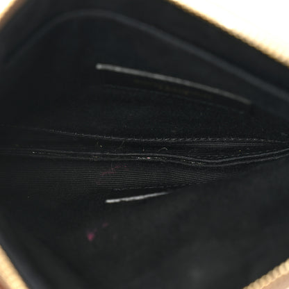 Saint Laurent Grain De Poudre Chevron Monogram Bill Pouch Dusty Grey 5 of 11