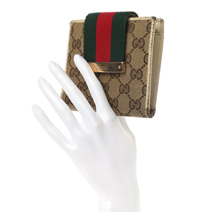 Gucci Monogram Web Ladies Web French Wallet Off White 2 of 12