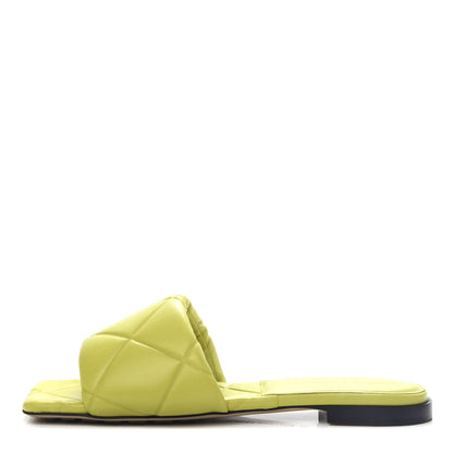 Bottega Veneta Nappa Quilted Rubber Lido Flat Sandals 39 Kiwi 1 of 10