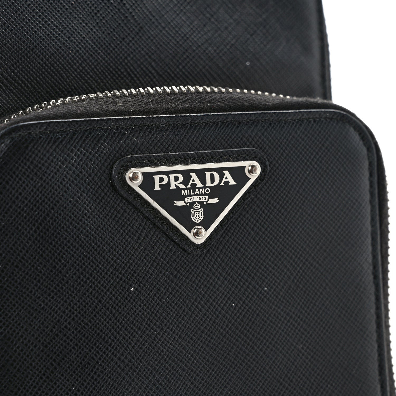 Prada Saffiano Phone Crossbody Pouch Black 6 of 11