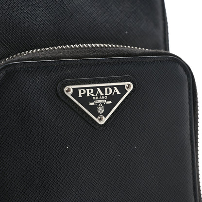 Prada Saffiano Phone Crossbody Pouch Black 6 of 11
