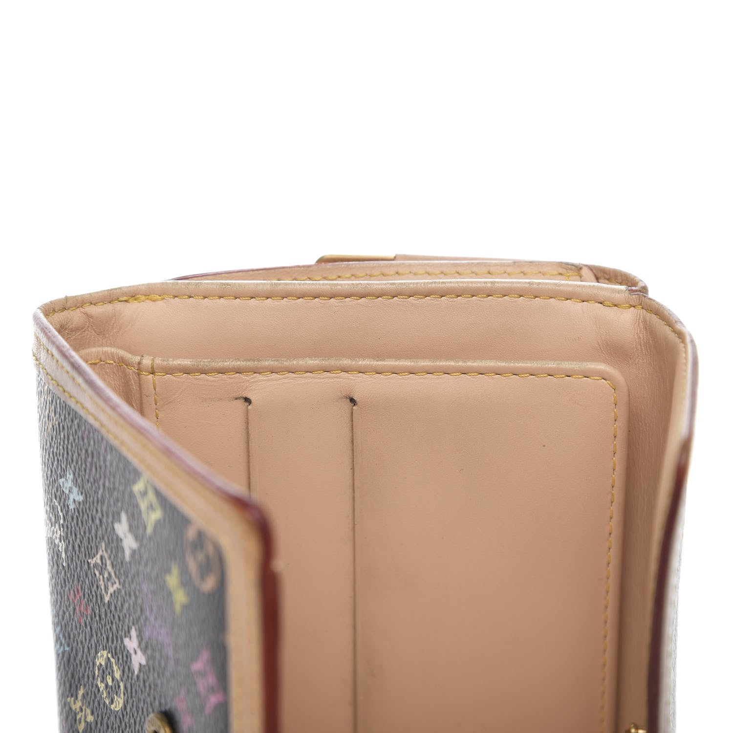 Louis Vuitton Monogram Multicolor Porte-Monnaie Billets Wallet Black 14 of 15