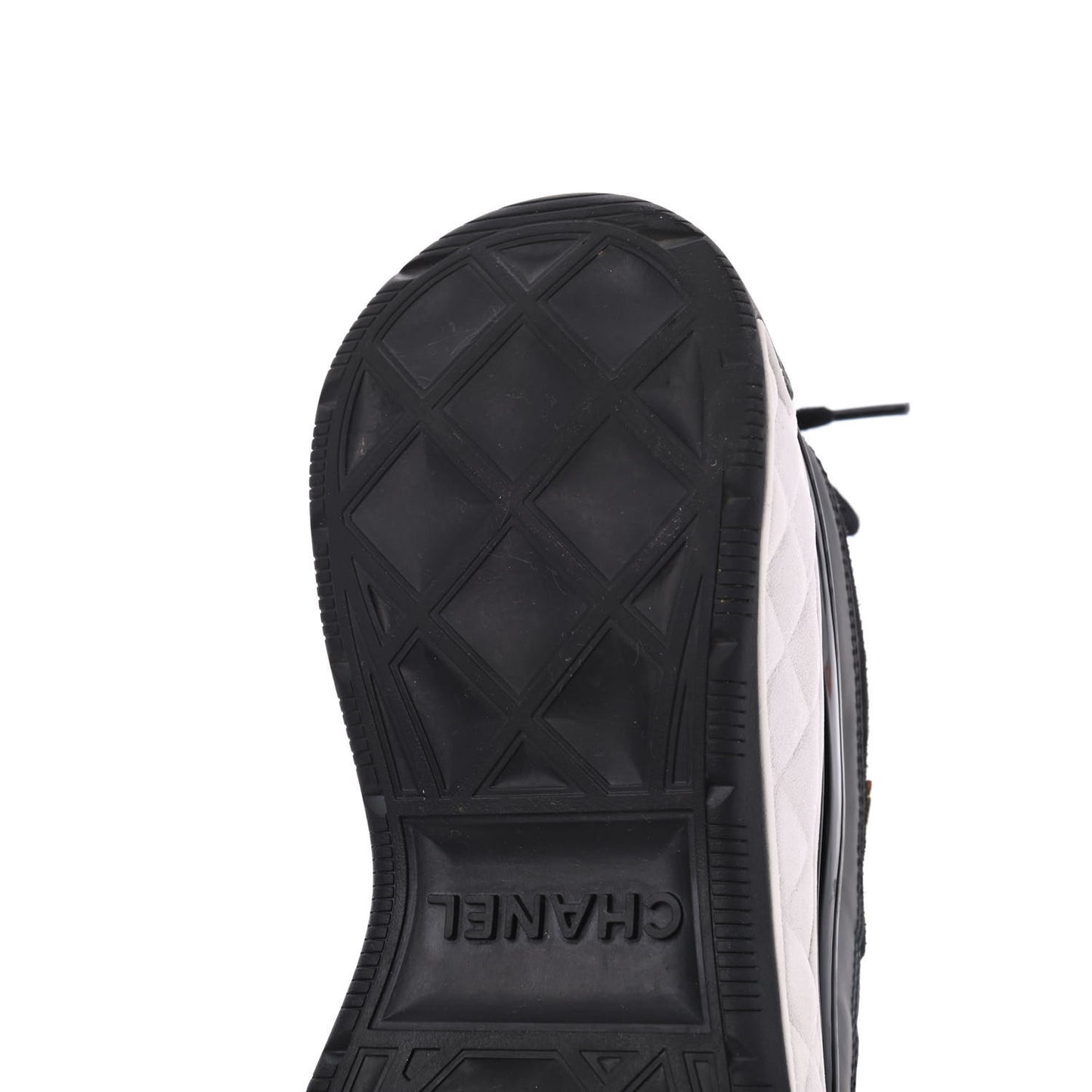 Fabric Calfskin Suede CC Sneakers 39.5 Black
