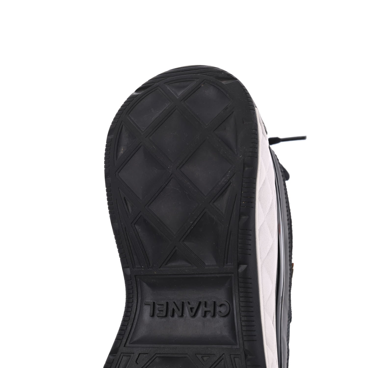 Chanel Fabric Calfskin Suede CC Sneakers 39.5 Black 14 of 20