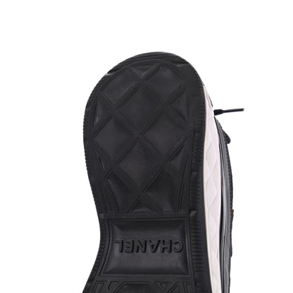 Chanel Fabric Calfskin Suede CC Sneakers 39.5 Black 14 of 20