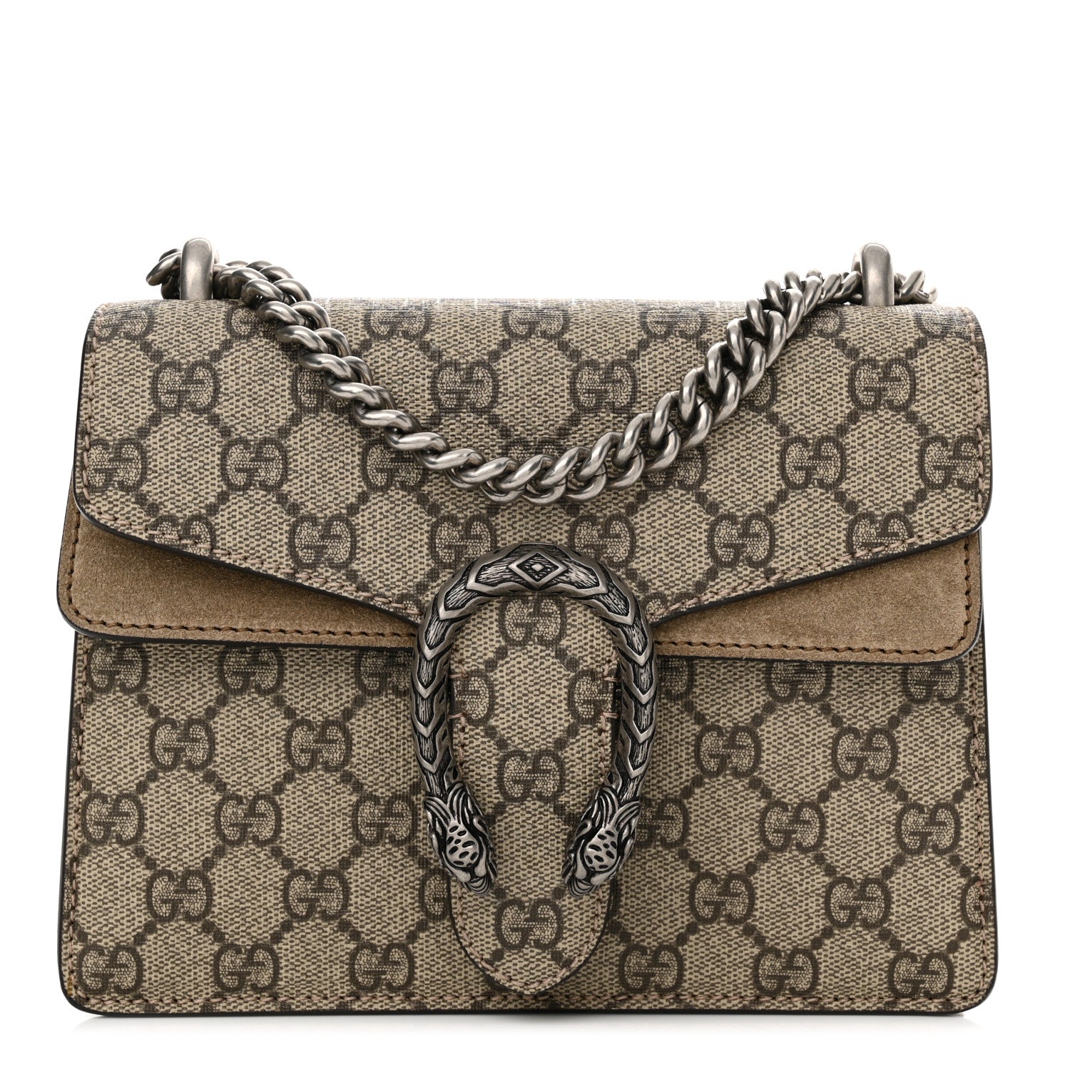 Gucci GG Supreme Monogram Mini Dionysus Shoulder Bag Taupe 1 of 14