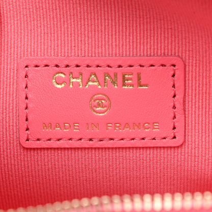 Chanel Lambskin Quilted CC In Love Heart Clutch With Chain Pink 6 of 11