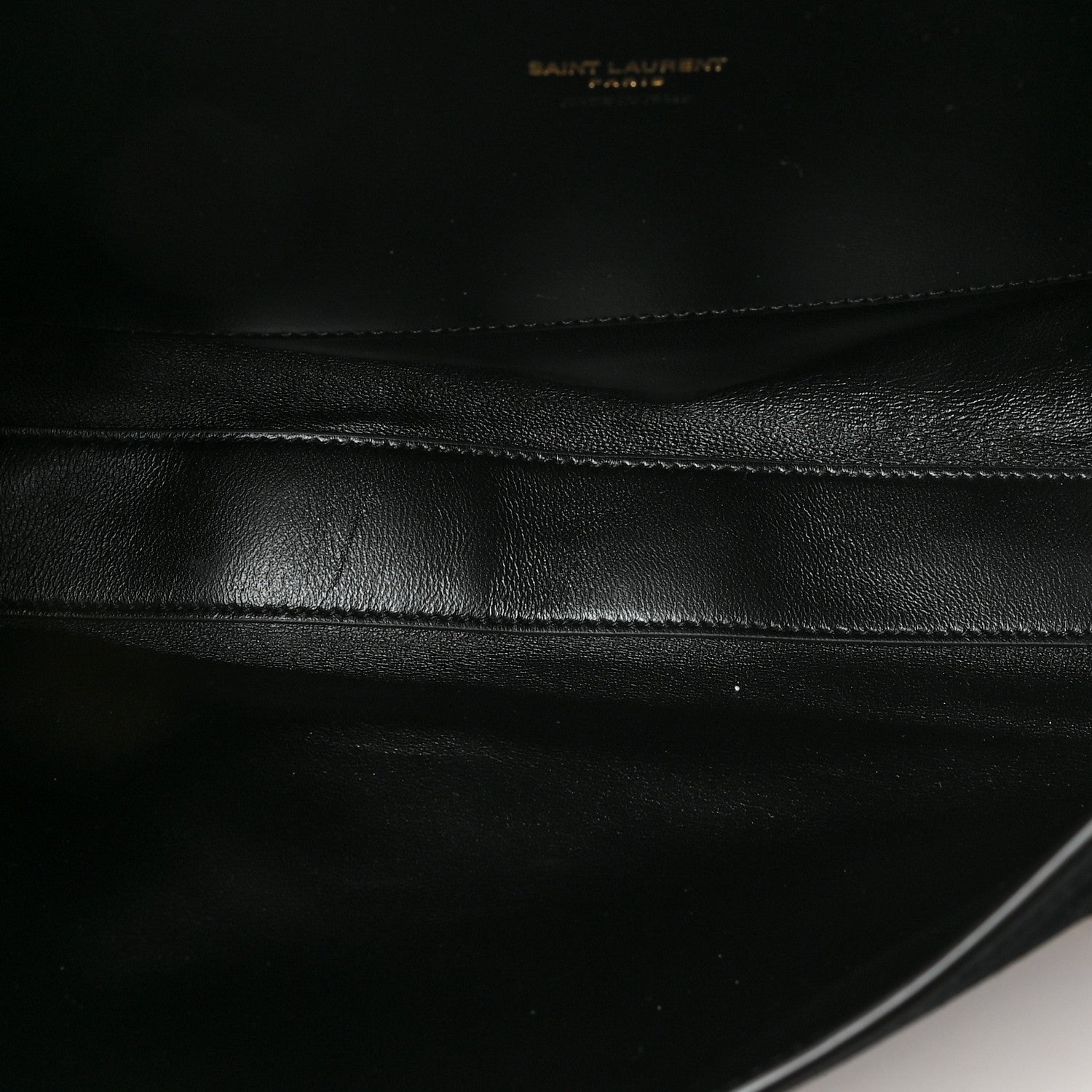 Saint Laurent Smooth Calfskin Suede Medium Reversible Monogram Kate Satchel Black 5 of 8