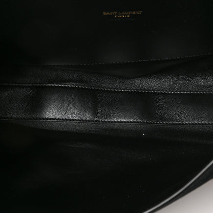 Saint Laurent Smooth Calfskin Suede Medium Reversible Monogram Kate Satchel Black 5 of 8