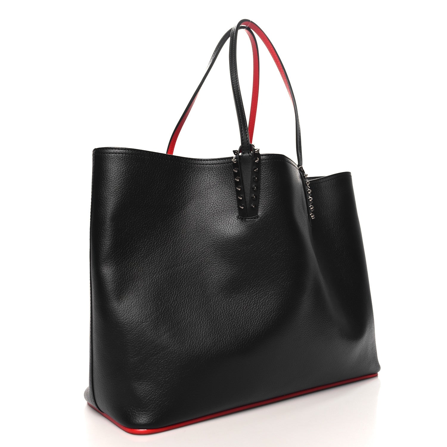 Christian Louboutin Calfskin Empire Spikes Small East West Cabata Tote Black 4 of 11