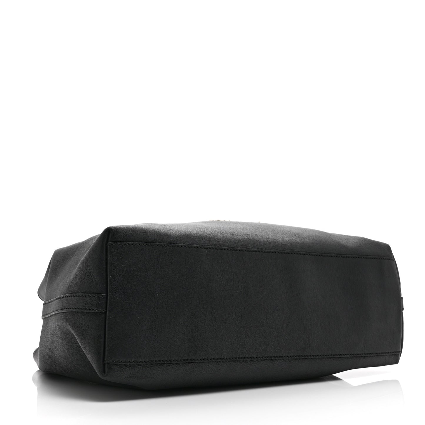 Calfskin Medium Braided Handle Gifford Tote Black